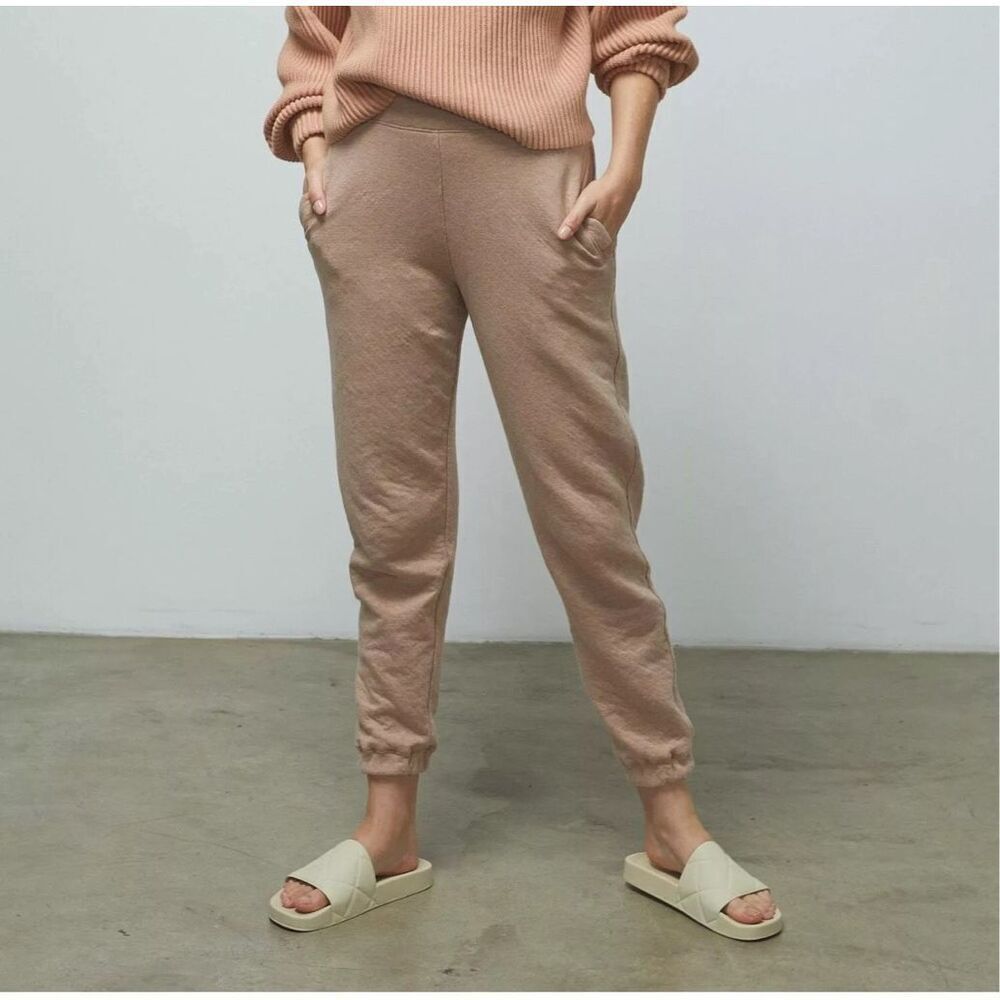 Lunya Restore Double Faced Pants Size XS Otium Tan Heather Brand New